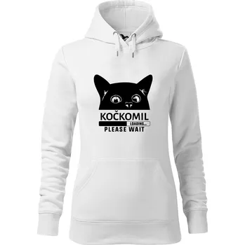 Dámská mikina DOBRÝ TRIKO Dámská mikina s potiskem Kočkomil načítání Velikost dámské mikiny: L, Barva: Bílá