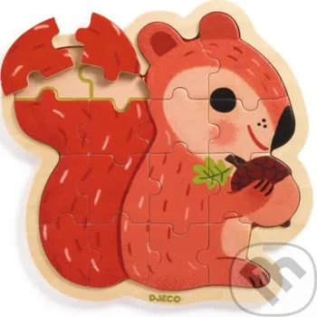 Puzzle Puzzlo Veverička: drevené puzzle - Djeco Djeco