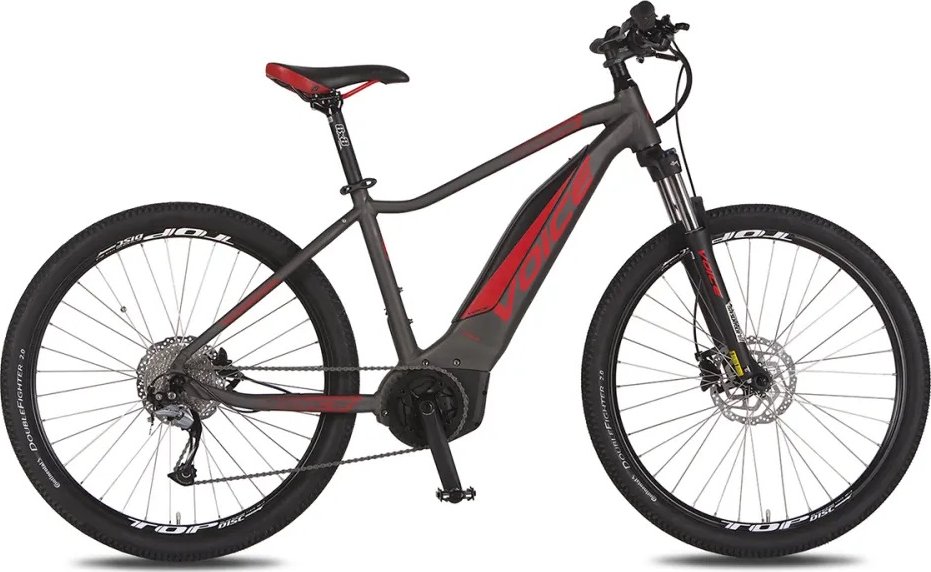 VOICE 27,5" VOLUME Active Plus (červená) Baterie: 500 Wh, Velikost: S Elektrokolo