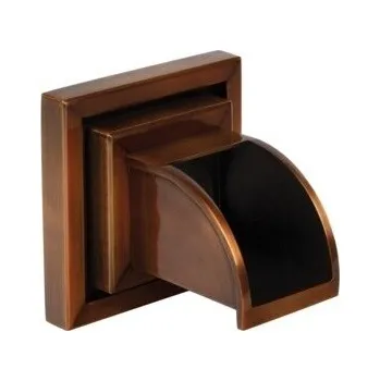 Zahradní dekorace Oase Hranatý stěnový chrlič v měděném provedení