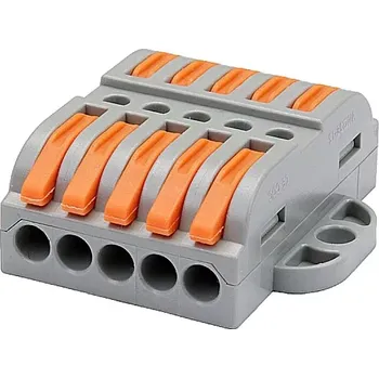 Tracon OVOFT55 Krabicová svorka pružinová 0,5-4mm2, 32A, 400VAC 5P (Tracon OVOFT55)