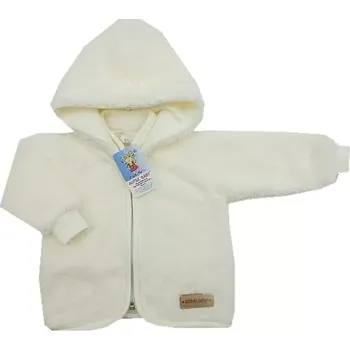 Kabátek pro miminko Lama s nášivkou smetanová velikost 80
