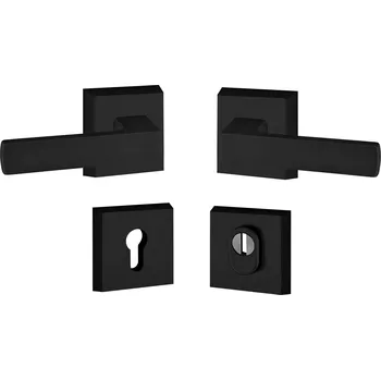 Dveřní kování Cobra Bezpečnostní kování Mars-S plus (černá) Provedení: PZ R (klika PRAVÁ/ klika)