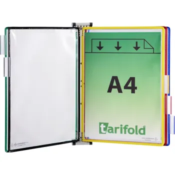 Tarifold nástěnný kovový držák magnetický s rámečky, 5 rámečků s kapsami A4