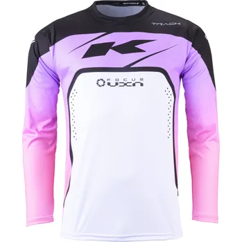 cyklistický dres KENNY dres TRACK FOCUS 24 white/pink - 4XL
