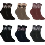 PESAIL Dámské vlněné termoponožky Sněhová vločka LY209 4 páry Barva: Mix, Velikost: 35-38