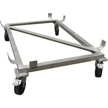 Skladový kontejner Rám s kolečky pro sklolaminátový obdélníkový kontejner CEMO Objem: 1500 l