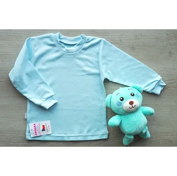 AMÁLKA Bavlněné tričko, dlouhý rukáv, světle modré Velikost: 92