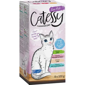 Krmivo pro kočku 64x100g Mixpack Catessy mističky - jemná paštika mix II