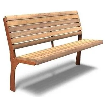 Zahradní lavice Steel design Cortenová lavička s opěradlem GRO