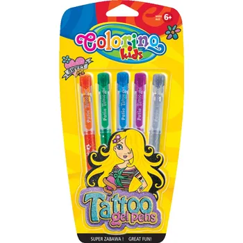 Výtvárné potřeby Colorino gelové rollery Tattoo, 5 barev