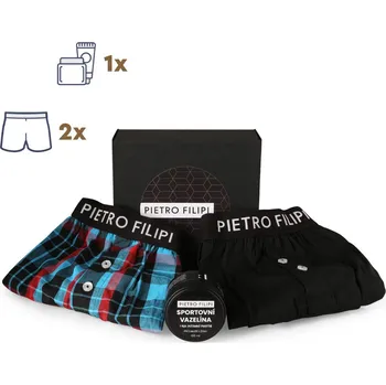 Sada pánského spodního prádla Pánská dárková sada 2PACK trenky a vazelína na intimní partie Pietro Filipi (3PGZ1) L Možnost vrácení zboží ZDARMA do 120 dnů!