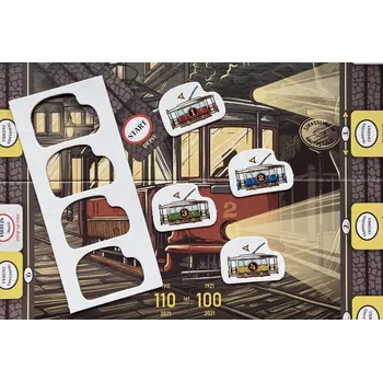 Příslušenství k deskovým hrám NENO GAMES Tramvaje z kartónu pro deskovou hru Tramvaj 1910 DOPRODEJ