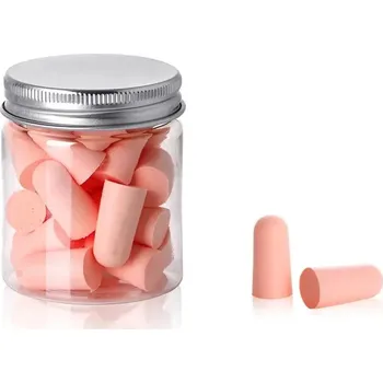 Špunt do uší Špunty proti chrápání do uší na klidný spánek | ucpávky uší - růžové 24 ks