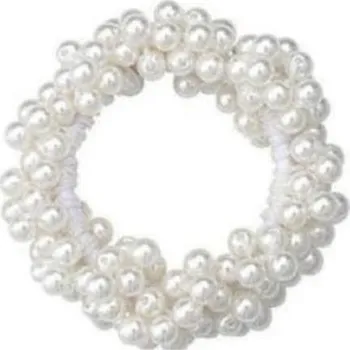 Equipage Gumička do vlasů Pearl Equipage, bílá