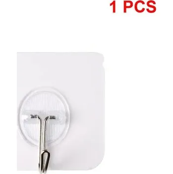 Věšák Věšák na zeď | průhledný háček na stěnu, 6 x 6 cm - 1 ks