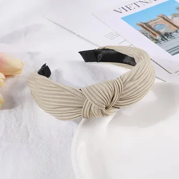 Čelenka Dívčí čelenka s uzlíkem | Doplňky na vlasy | Módní doplňky - béžově šedá