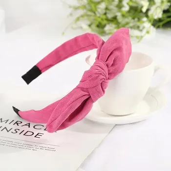 Čelenka Dámská vintage čelenka s mašlí | čelenka do vlasů, dámská doplňky - Růžově červená