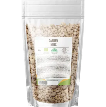 Sušená potravina BrainMax Pure BrainMax Pure® Cashew Nuts, Kešu ořechy BIO, 100 g *CZ-BIO-001 certifikát