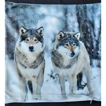 Povlak na dekorativní polštářek Povlak na polštářek Vlci 02