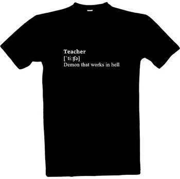 Tričko s potiskem Učitel vtipná slovníková definice pánské