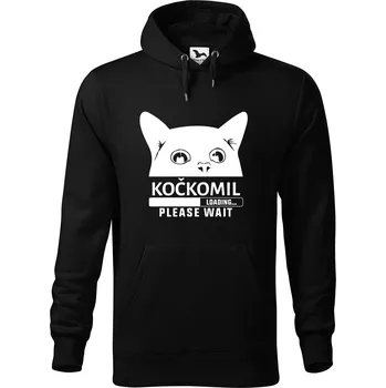 Pánská mikina DOBRÝ TRIKO Pánská mikina s potiskem Kočkomil načítání Velikost pánské mikiny: 4XL, Barva: Černá