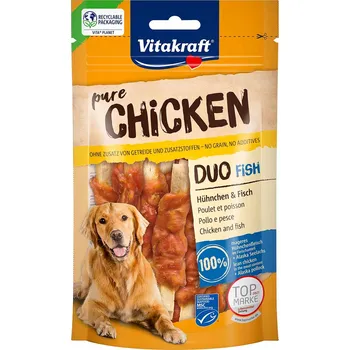 Pamlsek pro psa Vitakraft CHICKEN Duo kuře a ryba s certifikátem MSC 3 × 80 g