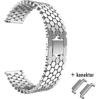 Příslušenství k chytrým hodinkám Kovový zdobený řemínek EasyFit/QuickFit 26 mm na Garmin watch Stříbrná