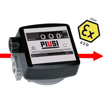 Čerpadlo Mechanický průtokoměr K150 ATEX PIUSI Směr toku: D - zleva doprava →