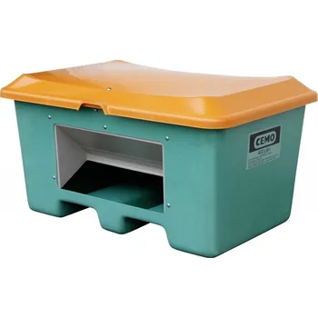 Železářství Zásobník na posyp PLUS3 s otvorem 200-400 l CEMO Barva: Zelená, Objem: 400 l, Podjezdové kapsy: ANO