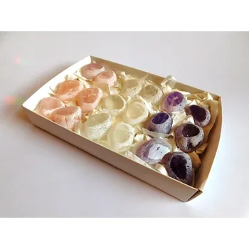 Přírodní kámen LÉČITELSKÁ SADA - oblázky s nábrusem, Růženín (růžový) - cca 4,5 cm, 40 - 60 g