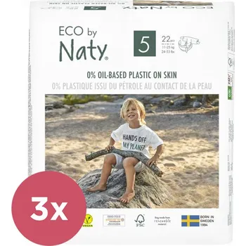jednorázová plena 3x ECO BY NATY Pleny jednorázové 5 (11-25 kg) 22 ks - VÝPRODEJ