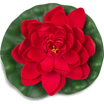 Zahradní dekorace Červený květ leknínu