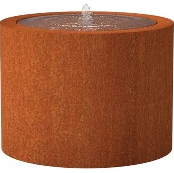 kempingový stůl Steel design Cortenový vodní stůl kulatý 100 x 75 cm