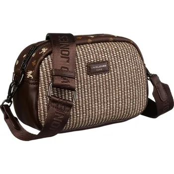 Kabelka Malá dámská messenger taška z ekologické kůže - David Jones Barva: Hnědá