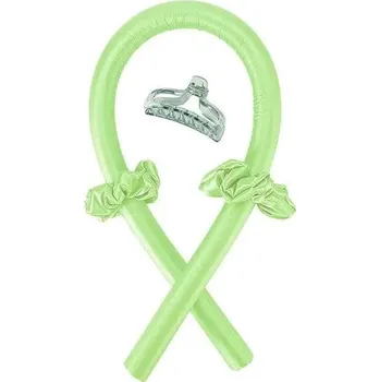 Natáčka na vlasy Beztepelné pěnové natáčky s čelenkou sada | sada na natáčení vlasů | pěnové natáčky 3 ks - zelený