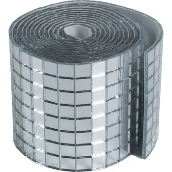 Zrcadlo Samolepící zrcadlová mozaika stříbrná - 4x100cm