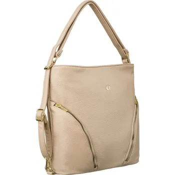 Kabelka Prostorná dámská taška přes rameno Barva: Tmavě béžová