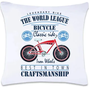 Dekorativní polštářek DOBRÝ TRIKO Polštář s potiskem 40 x 40 cm Bicycle Oboustranný tisk: NE