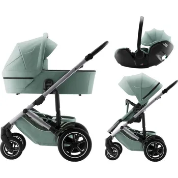 Kočárek BRITAX Set kočárek Smile 5Z + hluboká korba + Autosedačka Baby-Safe Pro Jade Green