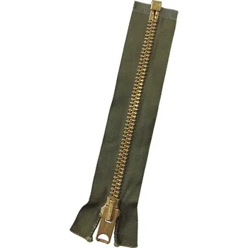 Zip ARMÁDNÍ ORIGINÁL US ARMY Mosazný zip do polních kalhot M-65 Oliv 22 cm US originál