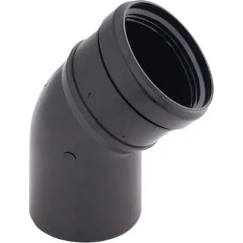 Kouřovod Koleno UV černé PP DN80 - 45°
