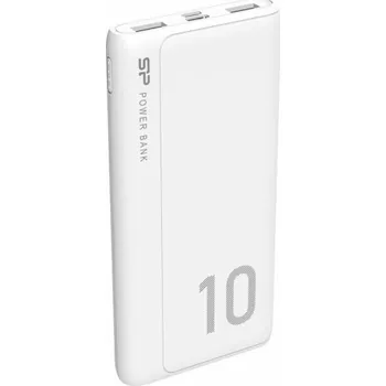 Powerbanka SILICON POWER GP15 Powerbank Externí baterie 10000 mAh 2x USB 2.1A (SP10KMAPBKGP150W) Bílá