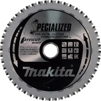 Pilový kotouč Makita Příslušenství - Pilový kotouč na kov 150x20 mm, 48 zubů B-69331