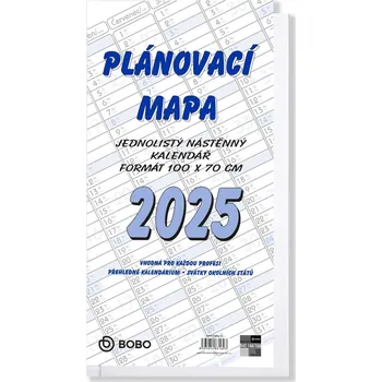 Kalendář BOBO Plánovací nástěnná roční mapa B1 2025