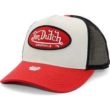 Kšiltovka Kšiltovka Von Dutch - Trucker Boston - Cotton Twill White / Red