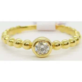 Prsten Klenoty Budín Zásnubní dámský zlatý prsten s čirým zirkonem 585/1,20gr vel. 51 HK1183 (Klenoty Budín Zásnubní dámský zlatý prsten s čirým zirkonem 585/1,20gr vel. 51 HK1183)