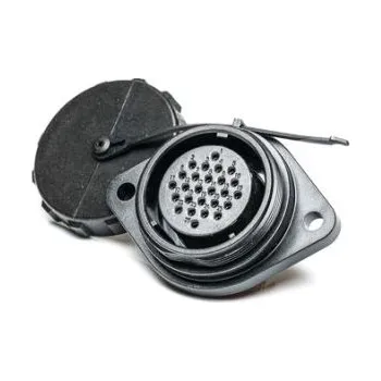 Elektrická zásuvka RS PRO Kulatý konektor, Montáž příruby, počet kontaktů: 26, Zásuvka, pohlaví kontaktu: samice, IP68