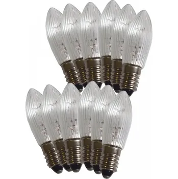 Vánoční dekorace Žárovky E-10 48V 3W pro vánoční svícen 5x48V 12ks, čiré (1ks)