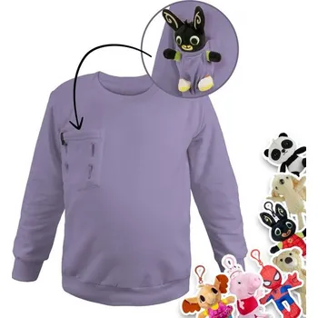 Chlapecká mikina Bontis Mikina s kapsičkou na hračku - Fialová | 128/134